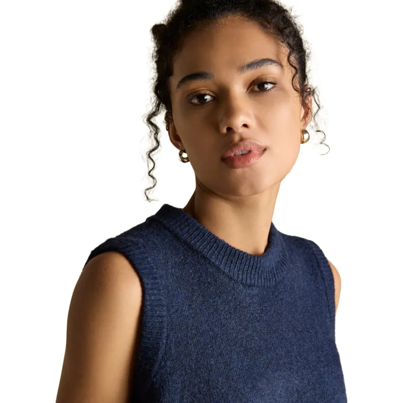 Joules Holly Womens Knit Sweater Vest - Navy-3