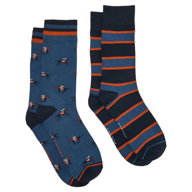 Joules Kingsbury Men's Socks 2 Pack - Blue Jockey