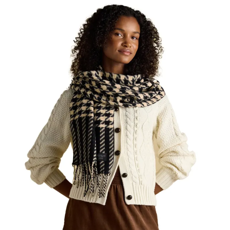 Joules Langtree Womens Scarf - Black/Tan
