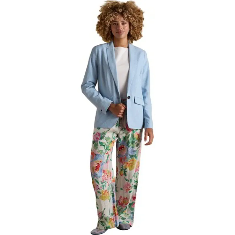 Joules Linen Blend Women's Blazer - Light Blue-3