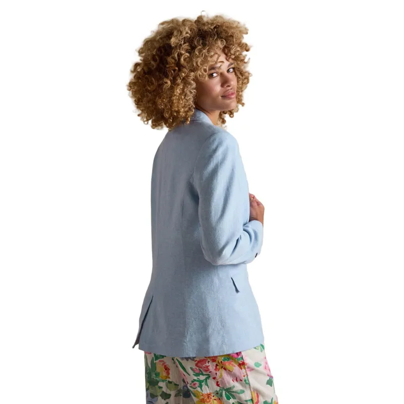 Joules Linen Blend Women's Blazer - Light Blue-2