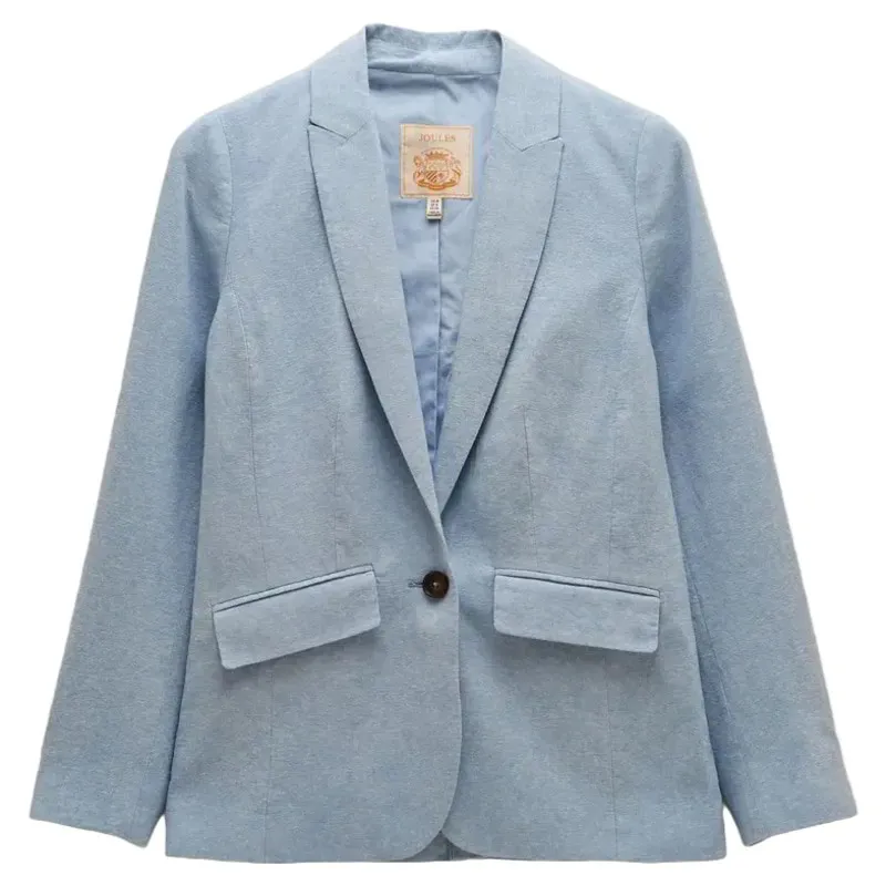 Joules Linen Blend Women's Blazer - Light Blue-1