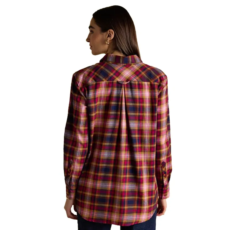 Joules Lorena Women's Brushed Cotton Shirt - Red-1