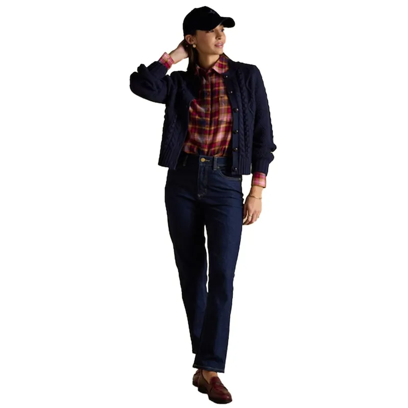 Joules Lorena Women's Brushed Cotton Shirt - Red-5