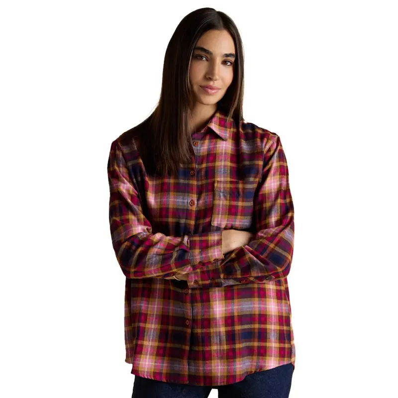 Joules Lorena Women's Brushed Cotton Shirt - Red