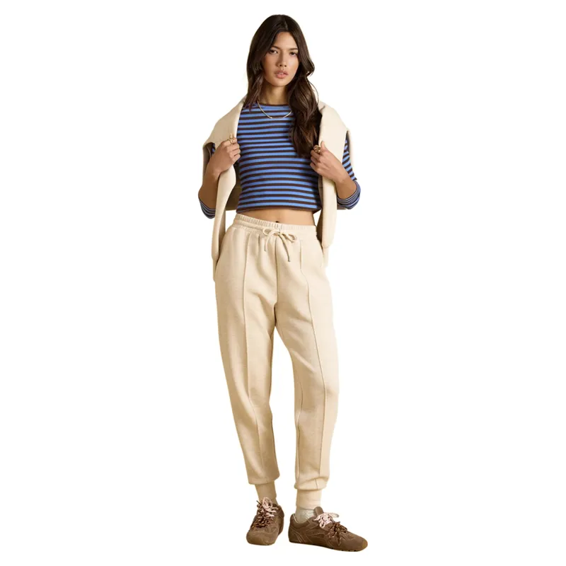 Joules Luxe Club Women's Tapered Joggers - Oatmarl-5