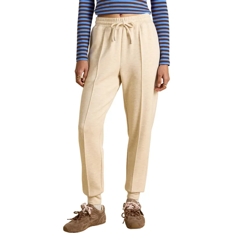 Joules Luxe Club Women's Tapered Joggers - Oatmarl-1