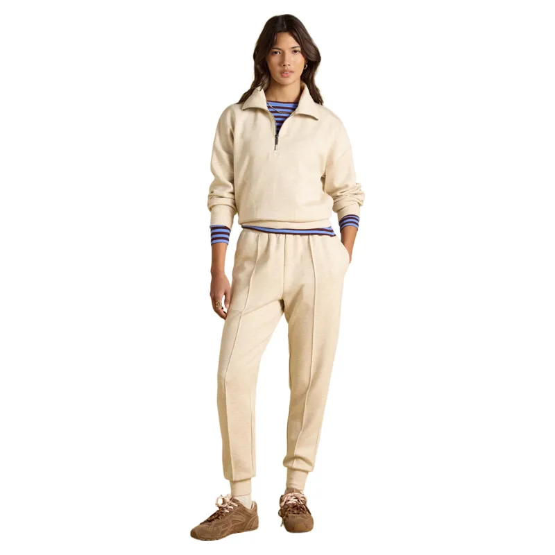 Joules Luxe Club Women's Quarter Zip Sweatshirt - Oatmeal-6