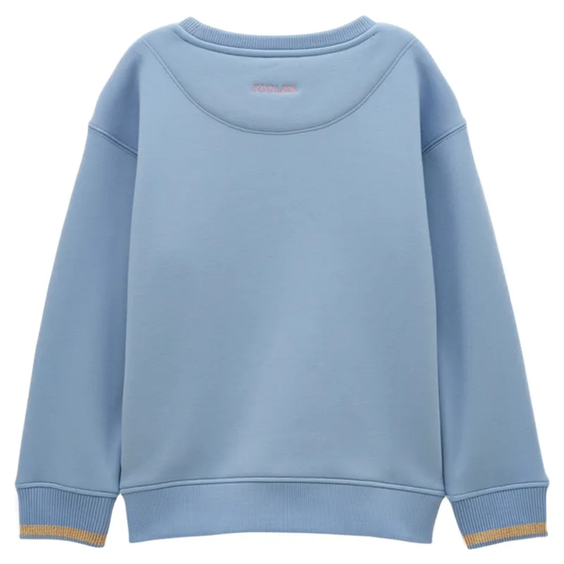 Joules Mackenzie Girls Sweatshirt - Blue/Horse-1