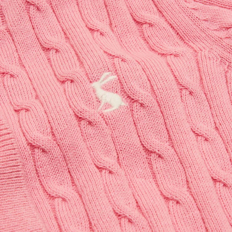 Joules Mallory Girls Cable Cardigan - Pink-3