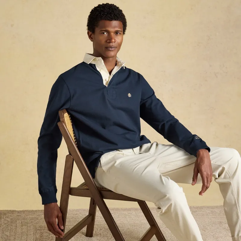 Joules Rugby Club Men's Long Sleeve Shirt - Navy-6