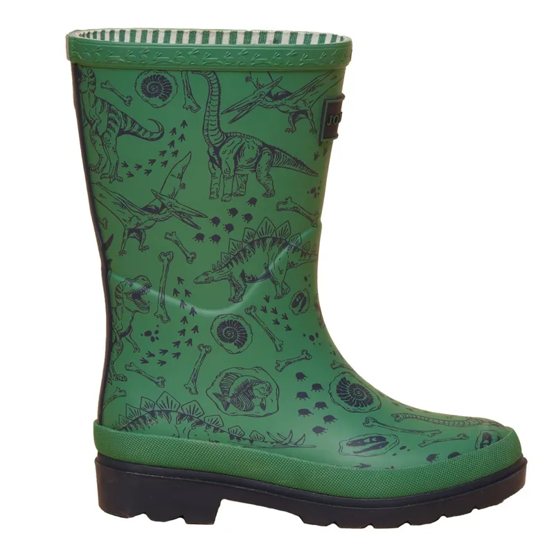 Joules Printed Junior Rain Boots - Green Dino-1