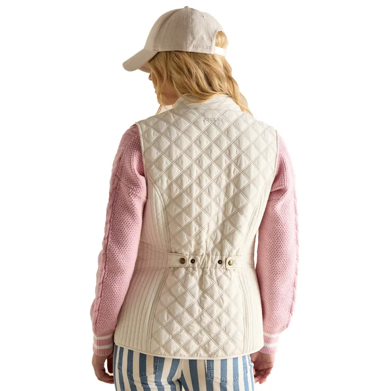 Joules Minx Womens Showerproof Diamond Quilted Vest - Cream-3