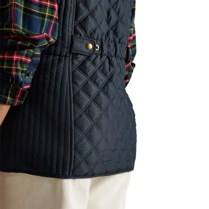 Joules Minx Womens Water-Resistant Diamond Quilted Vest - Navy-6