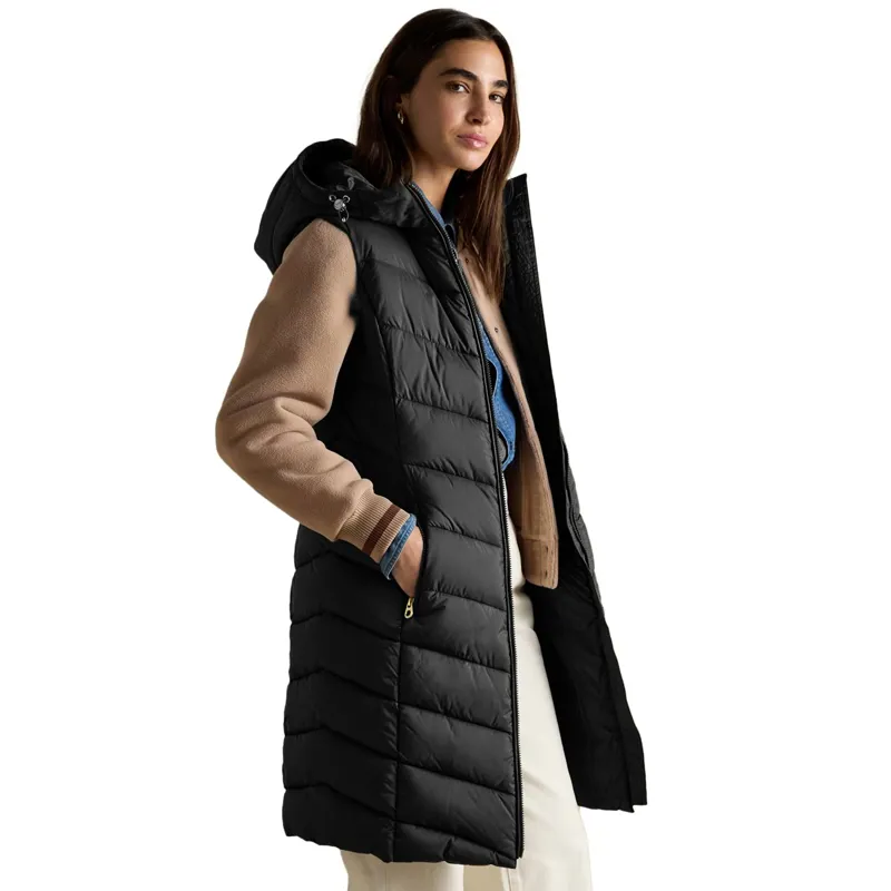 Joules Moorsdale Womens Long Vest - Black-3