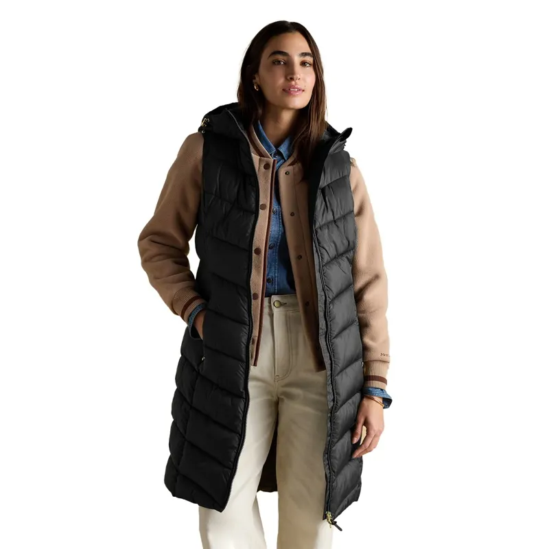Joules Moorsdale Womens Long Vest - Black-2