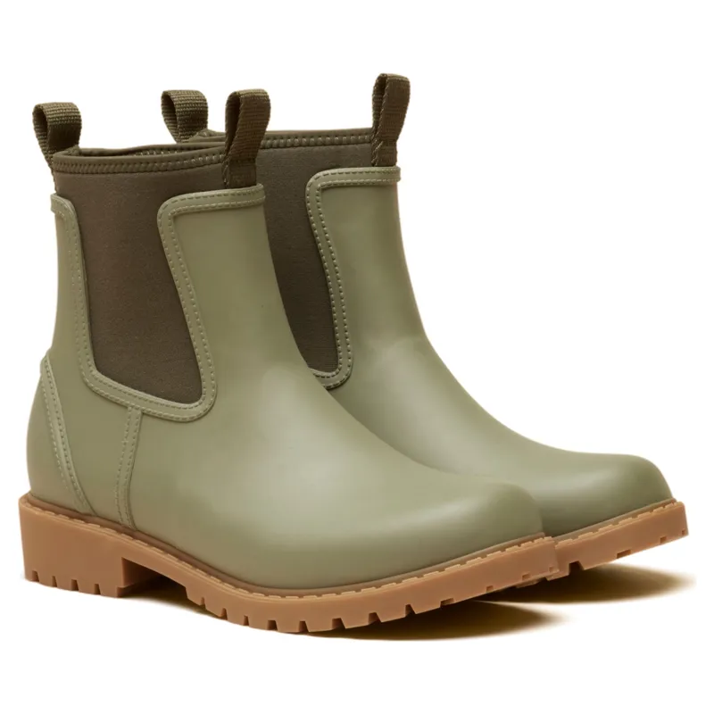 Joules Oakfield Neoprene Lined Short Rubber Boots - Khaki
