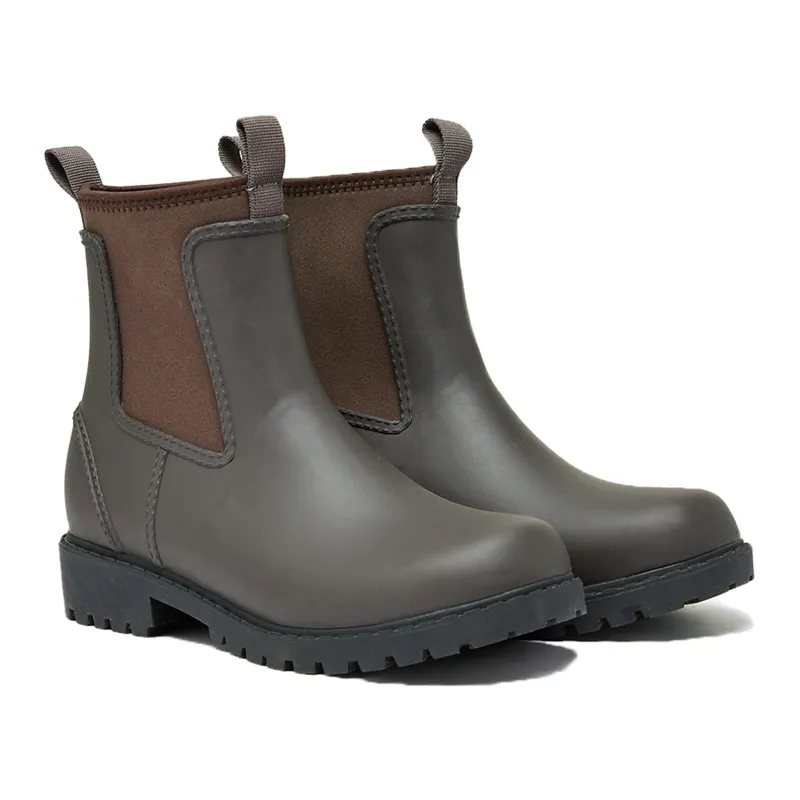 Joules Oakfield Womens Short Rubber Boots - Chocolate Brown