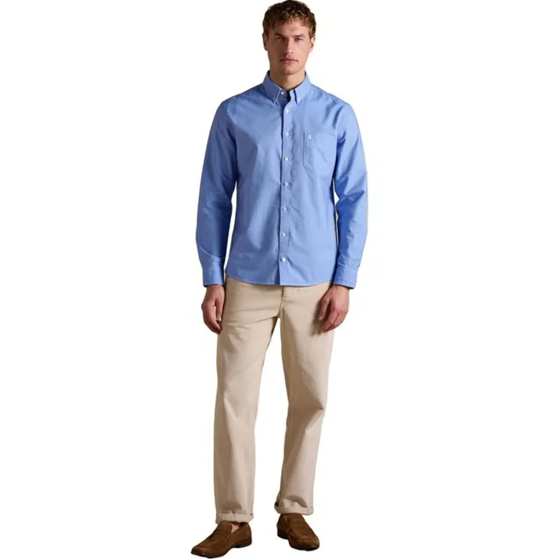 Joules Oxford Classic Fit Men's Cotton Shirt - Medium - Blue-3
