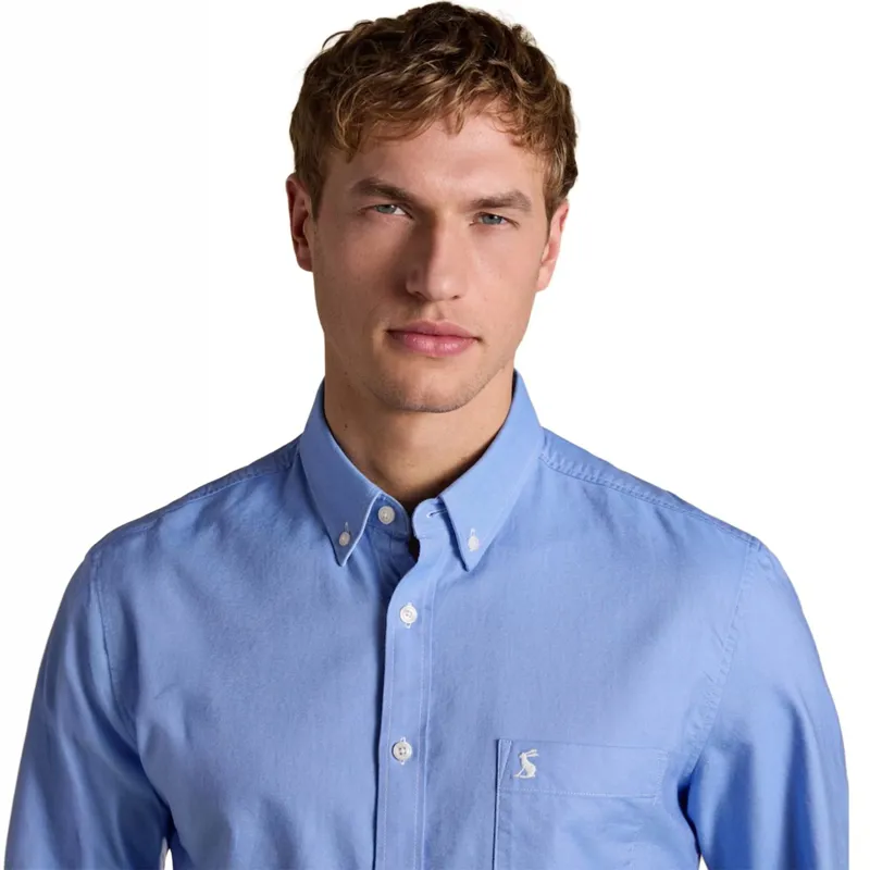 Joules Oxford Classic Fit Men's Cotton Shirt - Medium - Blue-4