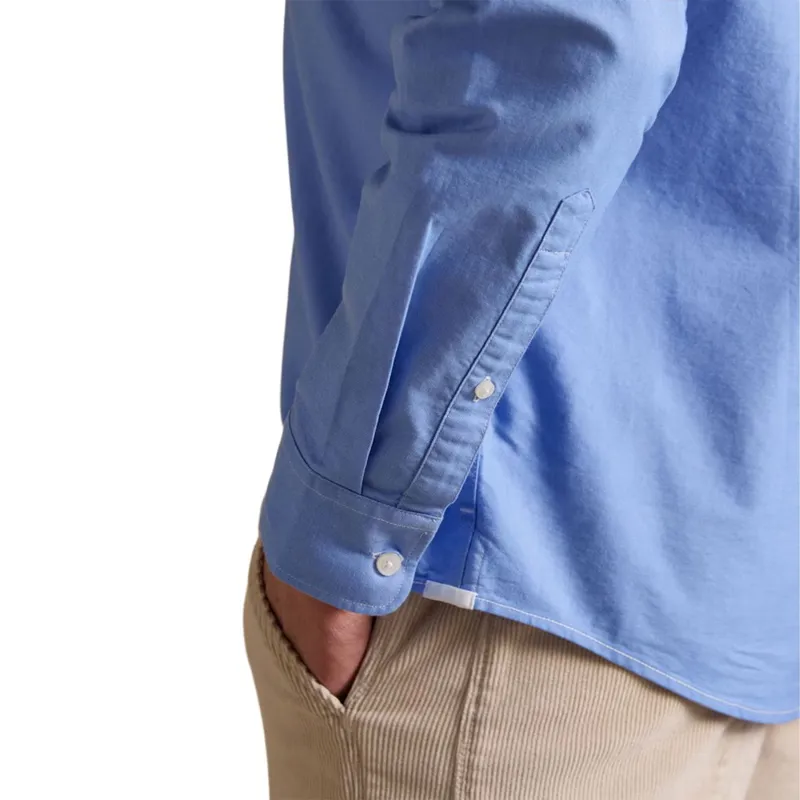 Joules Oxford Classic Fit Men's Cotton Shirt - Medium - Blue-6