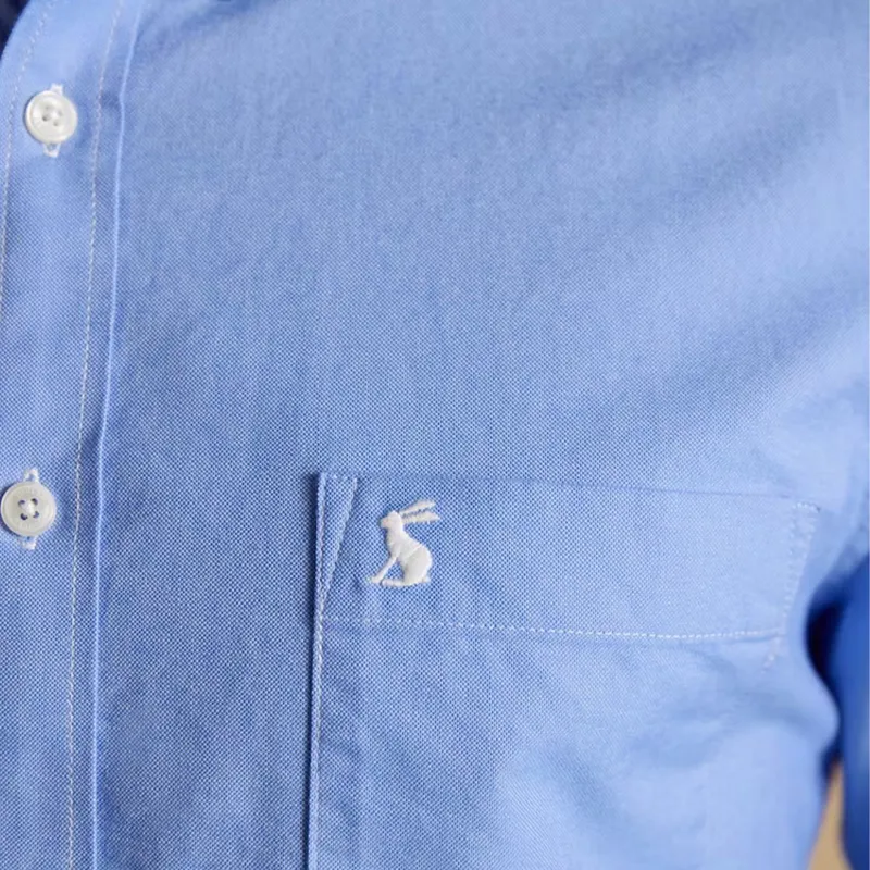 Joules Oxford Classic Fit Men's Cotton Shirt - Medium - Blue-9