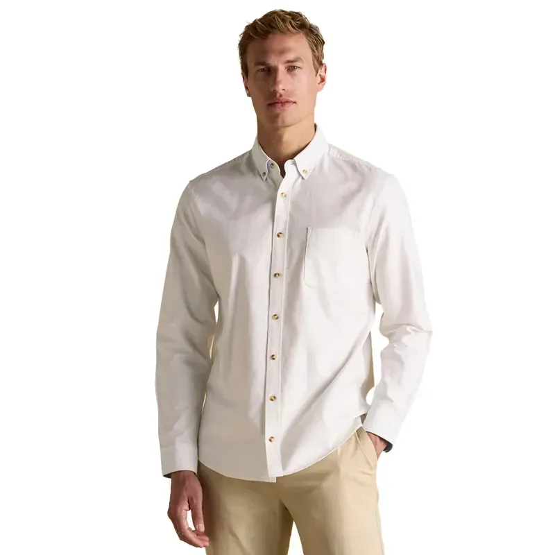 Joules Oxford Classic Fit Men's Cotton Shirt - White-1