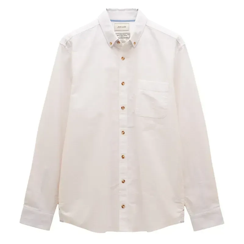 Joules Oxford Classic Fit Men's Cotton Shirt - White-3