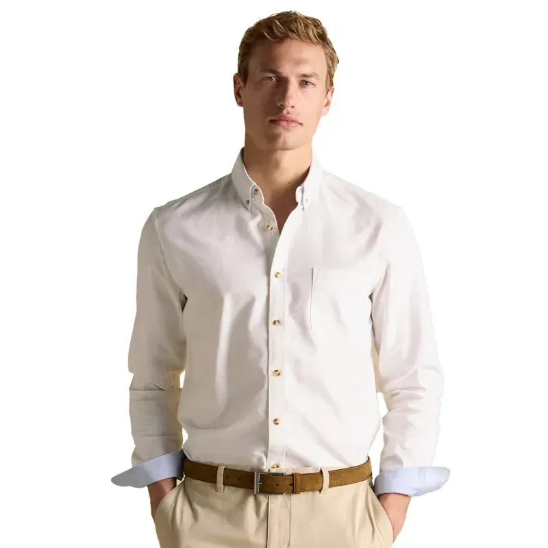 Joules Oxford Classic Fit Men's Cotton Shirt - White-7
