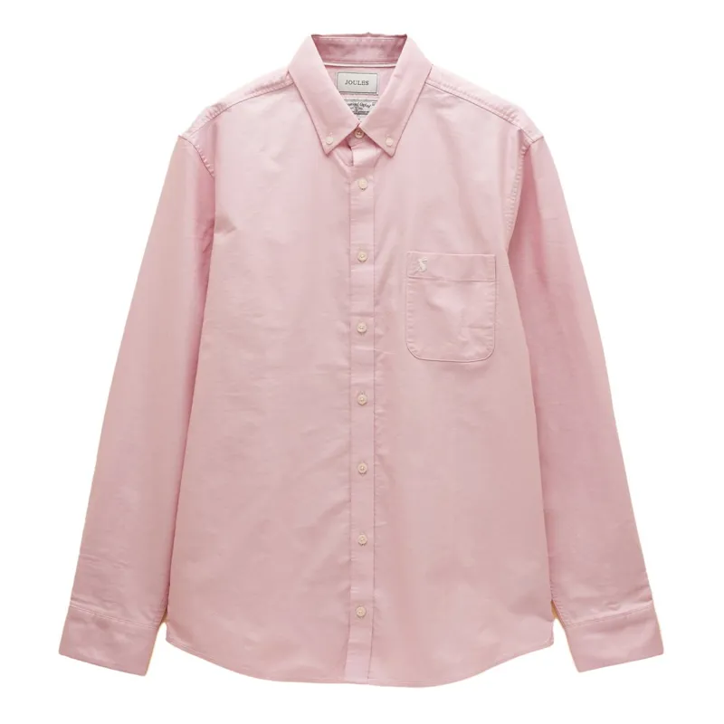 Joules Oxford Classic Fit Mens Cotton Shirt - Pink-2