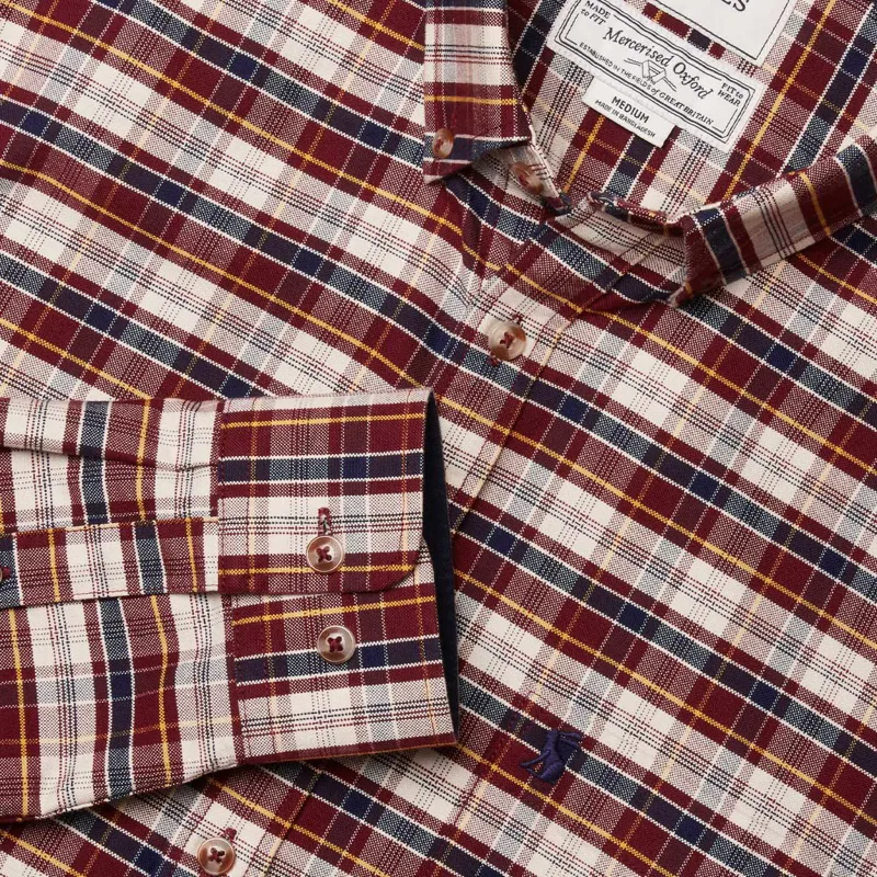 Joules Oxford Men's Checked Shirt - Red-7