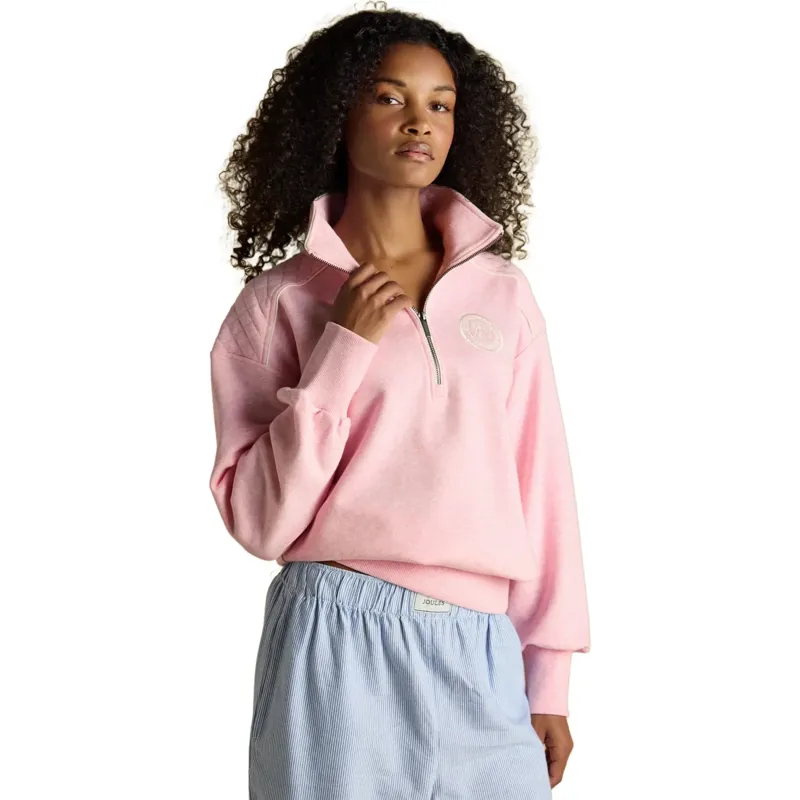 Joules Racquet Women's 1/4 Zip Sweatshirt - Pink