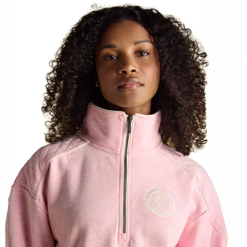 Joules Racquet Women's 1/4 Zip Sweatshirt - Pink-3