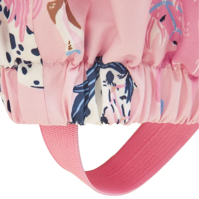 Joules Raindrop Junior Girls Rain Suit - Pink/Horse-4
