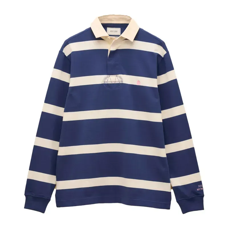 Joules Rugby Club Men's Long Sleeve Shirt - Blue/White-1