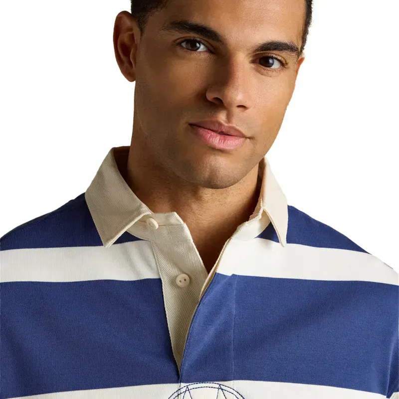 Joules Rugby Club Men's Long Sleeve Shirt - Blue/White-5