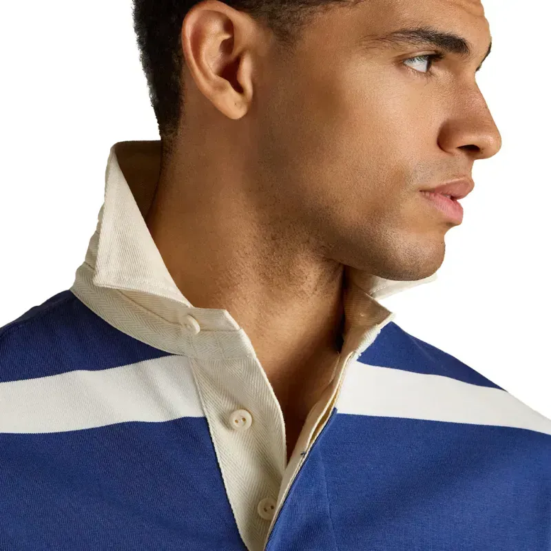 Joules Rugby Club Men's Long Sleeve Shirt - Blue/White-6