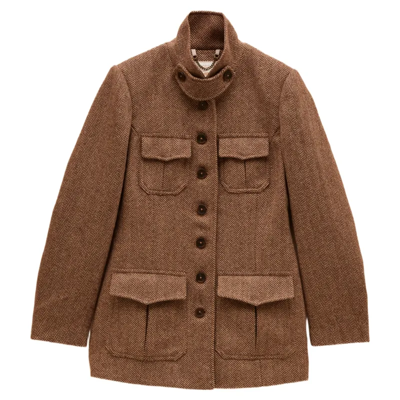 Joules Saddlebury Women's Jacket - Brown/Herringbone-2
