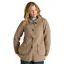Joules Sadie Longline Button Through Fleece Jacket - Mushroom