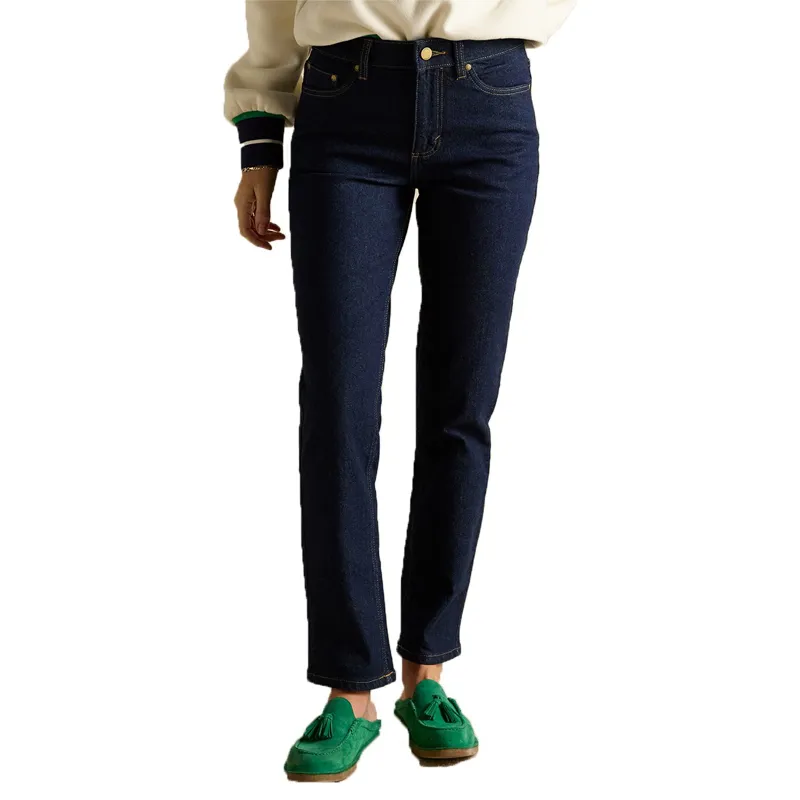 Joules Straight Fit Mid Rise Women's Jeans - Rinse Denim