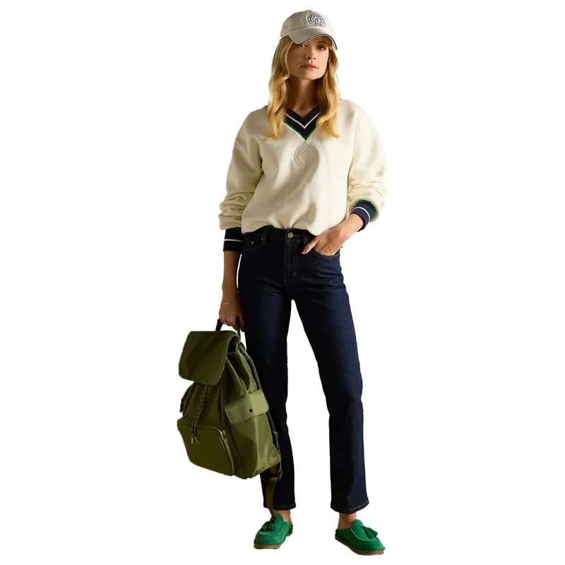 Joules Straight Fit Mid Rise Women's Jeans - Rinse Denim-5