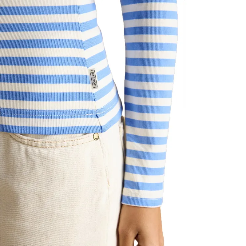 Joules Sophie Women's Ribbed Long Sleeve T-Shirt - Blue Stripe-6