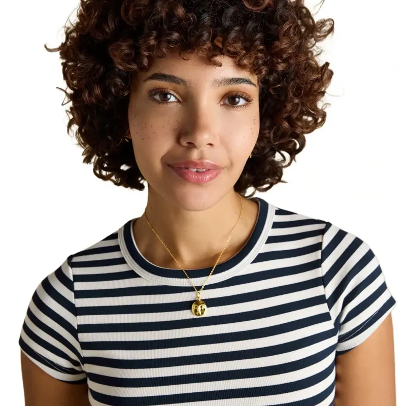 Joules Sophie Short Sleeve Women's Tee - Navy Stripe-4