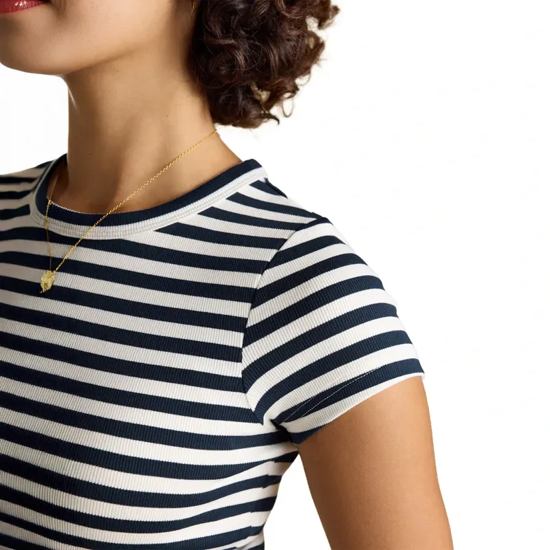 Joules Sophie Short Sleeve Women's Tee - Navy Stripe-7