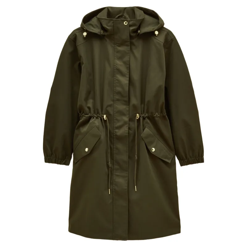 Joules Stormwell Womens Waterproof Longline Raincoat - Green-2