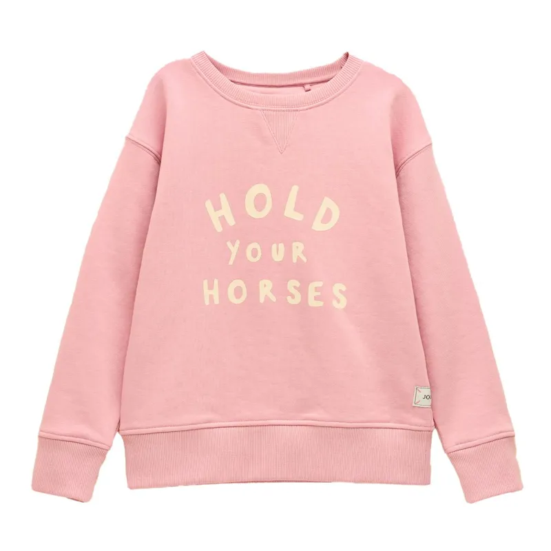 Joules Sundaze Girls Crew Neck Sweatshirt - Pink