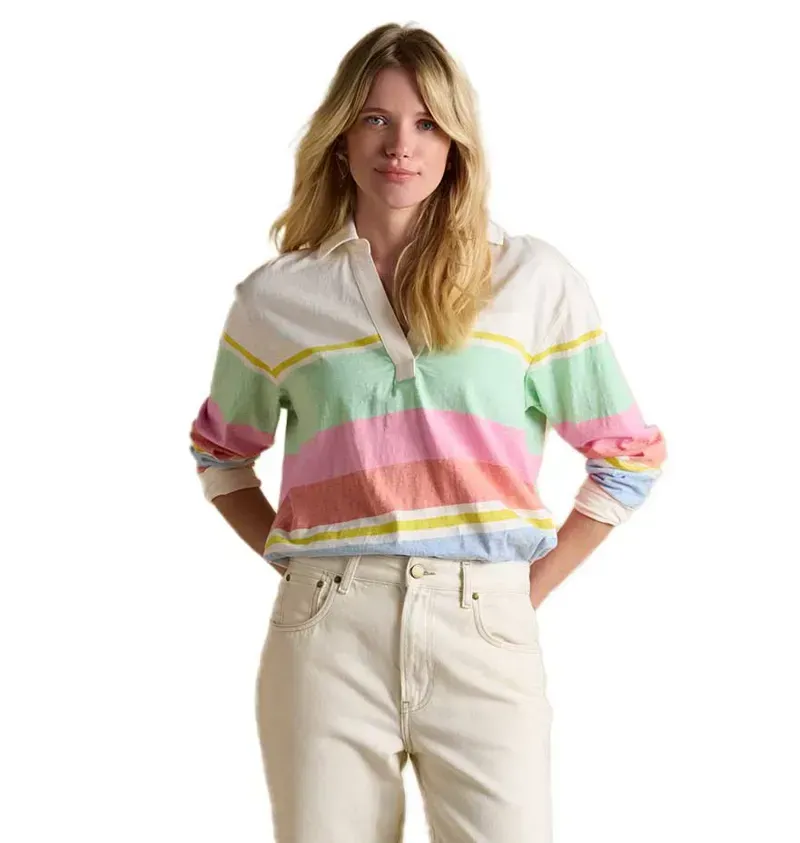 Joules Tallie Women's Jersey Top - Cream Multi-3