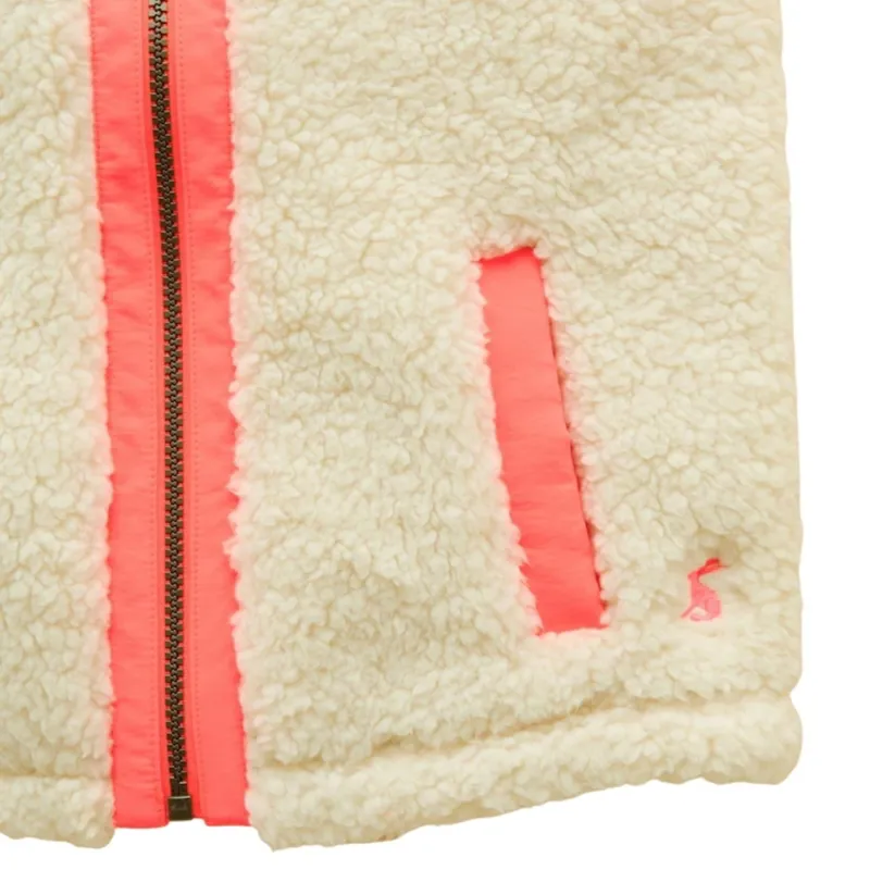 Joules Tilly Junior Girls Fleece Vest - Cream-2