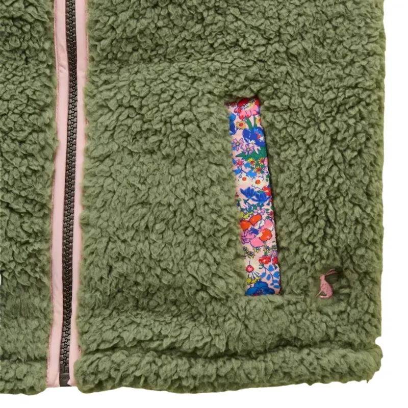 Joules Tilly Junior Girls Fleece Vest - Khaki-2