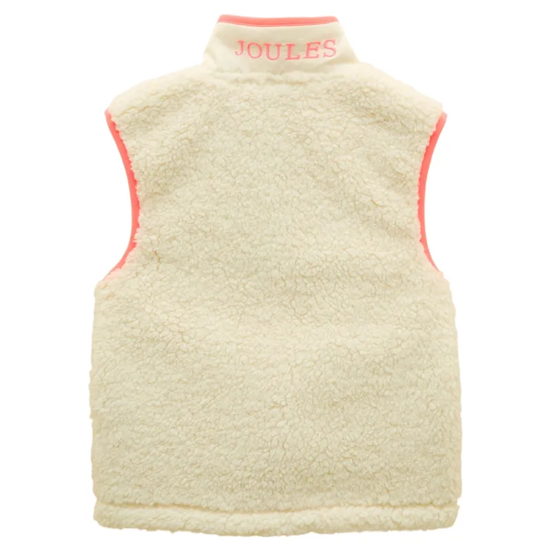 Joules Tilly Junior Girls Fleece Vest - Cream-1